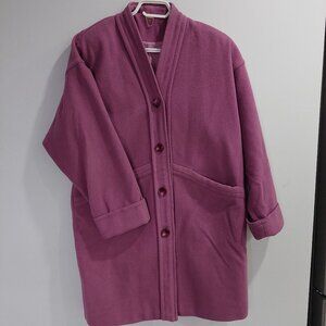 Vintage St. Sophia Paris Wool Cashmere Coat, Pink Size S/M